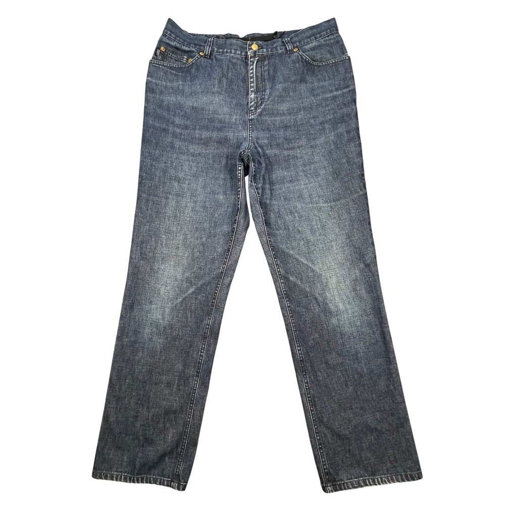 Lauren Ralph Lauren Blue Jeans Women 14 Straight Leg 5 Pocket 100% Cotton